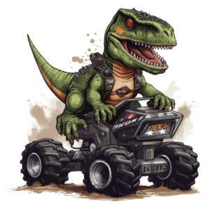 Transfert DTF - T-Rex et le blindé - 6 X 6