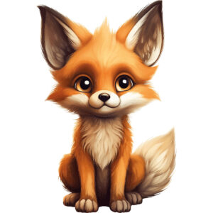 Transfert DTF - Le renard serviable - 4" X 6"