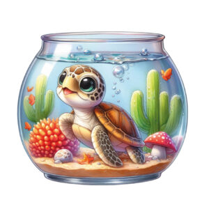 Transfert DTF -  Monsieur la tortue - 2 formats disponibles