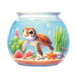 Transfert DTF -  La petite tortue - 2 formats disponibles
