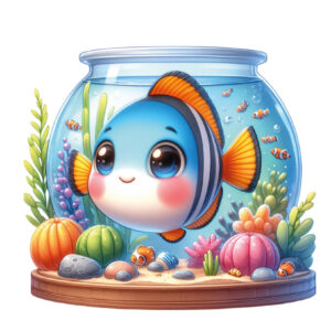 Transfert DTF -  Le poisson clown bleu - 2 formats disponibles