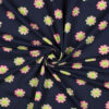 Jersey Coton Les marguerites néon - bleu fonçé