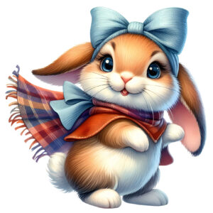 Transfert DTF - La lapine élégante - 5" X 6"