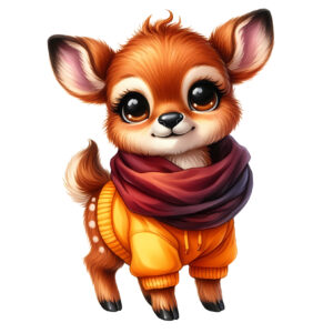 Transfert DTF - La biche joyeuse - 5" X 6"