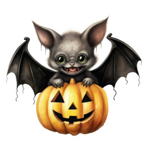 Transfert DTF - La chauve-souris d'halloween - 5" X 5"