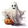 Transfert DTF - Le petit fantôme d'halloween - 5" X 5"
