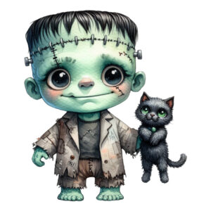 Transfert DTF - Le mini frankenstein - 5" X 5"