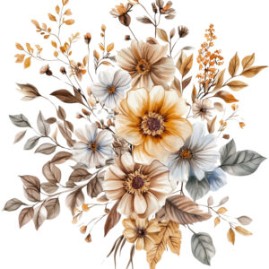 Transfert DTF - Un bouquet d'automne - 7" X 7"