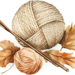 Transfert DTF - Un tricot d'automne - 7" X 7"