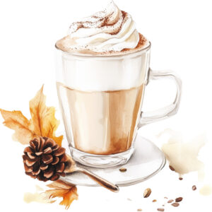 Transfert DTF - Un café au lait d'automne - 7" X 7"