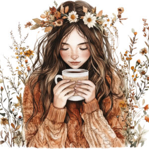 Transfert DTF - Justine à l'automne - 7" X 7"
