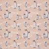 French Terry La famille de pingouin - Rose poudre