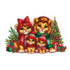 Transfert DTF -  La famille de lion à Noël - 3 formats disponibles