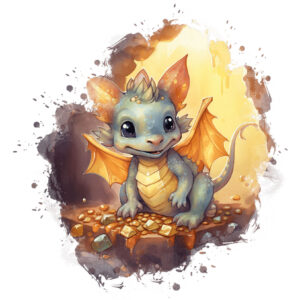 Transfert DTF - Dragon tannant - 6" X 6"