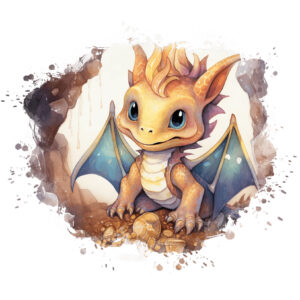 Transfert DTF - Dragon l'ami - 6" X 6"