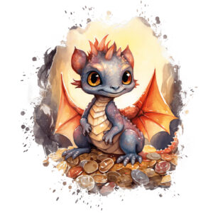 Transfert DTF - Dragon rebel - 6" X 6"