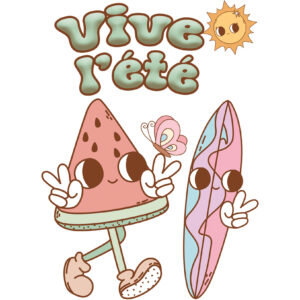 Transfert DTF - Vive l'été - 5" X 7"