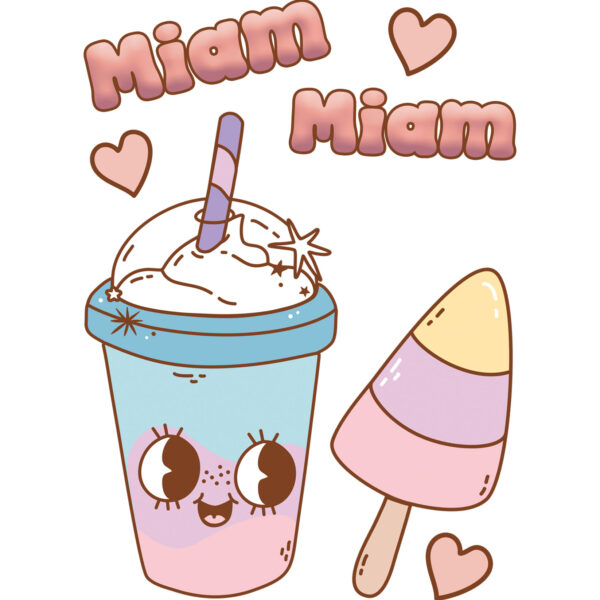 Transfert DTF - Miam Miam - 5" X 7"