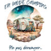 Transfert DTF - En mode camping - 7" X 8"