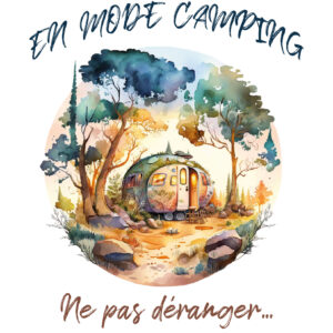 Transfert DTF - En mode camping - 7" X 8"