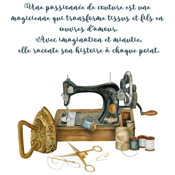 Transfert DTF - Magicienne de la couture - 7" X 8"