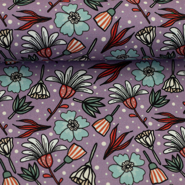 Canevas La danse printanière des fleurs - Lilas