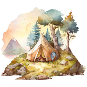 Transfert DTF - Le calme du camping - 8" X 6,75"