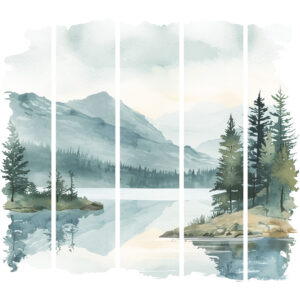 Transfert DTF - Le calme du lac - 8,5" X 7,5"