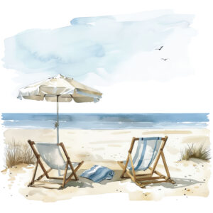 Transfert DTF - Le bonheur à la plage - 8" X 7,5"