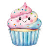 Transfert DTF - Un regard de cup cake - 6" X 6"