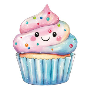 Transfert DTF - Un regard de cup cake - 6" X 6"