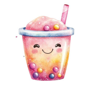 Transfert DTF - Un regard de "Bubble thé" - 6" X 6"