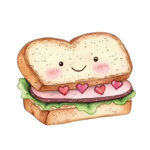 Transfert DTF - Un regard de "Monsieur Sandwich" - 6" X 6"