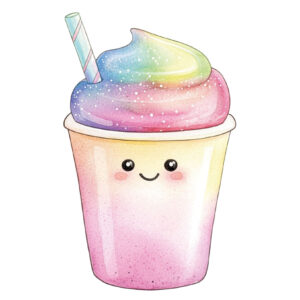 Transfert DTF - Un regard de "Mademoiselle Slush" - 6" X 6"