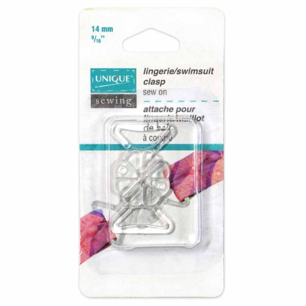Fermoir pour soutien-gorge - 14mm (1⁄2″) - transparent