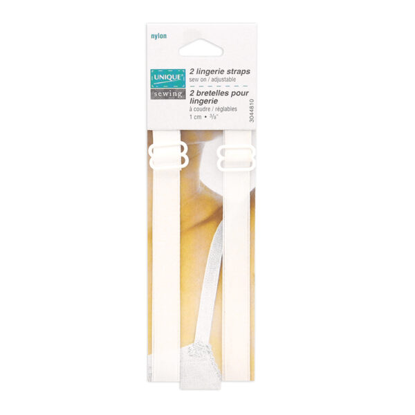 Bretelles de lingerie blanche - 10mm (3⁄8″) - 2mcx
