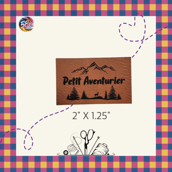 Étiquette à coudre - Petit aventurier - 2" X 1.25"
