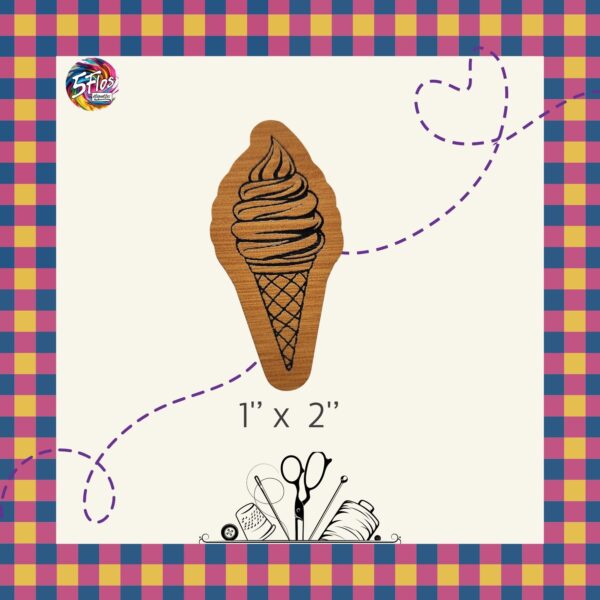 Étiquette à coudre - Cornet - 1" X 2"