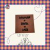 Étiquette à coudre - Maman + Papa = Moi - 1.5" X 1.5"