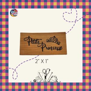 Étiquette à coudre - Petite princesse - 2" X 1"