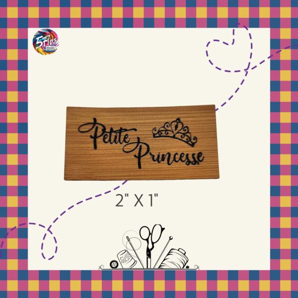 Étiquette à coudre - Petite princesse - 2" X 1"