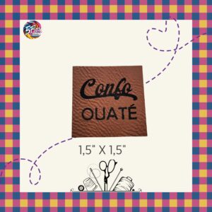 Étiquette à coudre - Confo ouaté - 1.5" X 1.5"