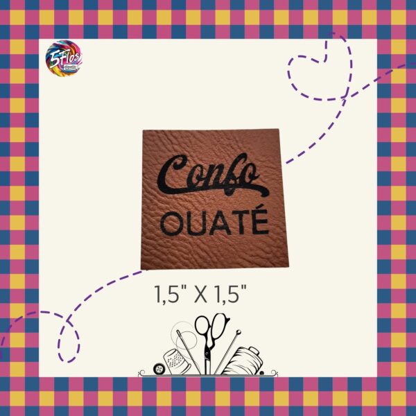 Étiquette à coudre - Confo ouaté - 1.5" X 1.5"