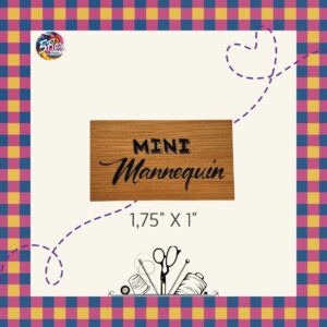 Étiquette à coudre - Mini mannequin - 1.75" X 1"