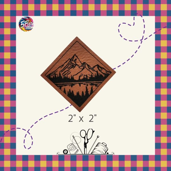 Étiquette à coudre - Montagne  - 2" X 2"