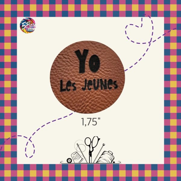 Étiquette à coudre - Yo les jeunes - 1.75" X 1.75"