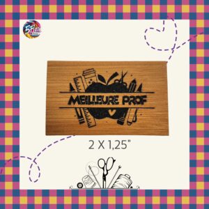 Étiquette à coudre - Meilleure Prof - 2" X 1.25"