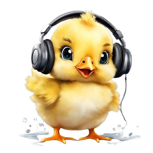 Transfert DTF - Petit DJ Splash - 6" X 6-1/2"