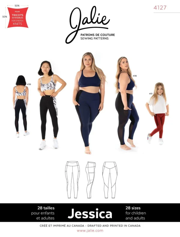 Patron Jalie 4127 - JESSICA - Legging avec poche latérale