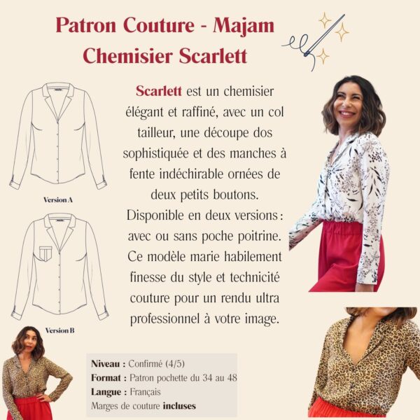 Patron Couture - Majam - Chemisier Scarlett